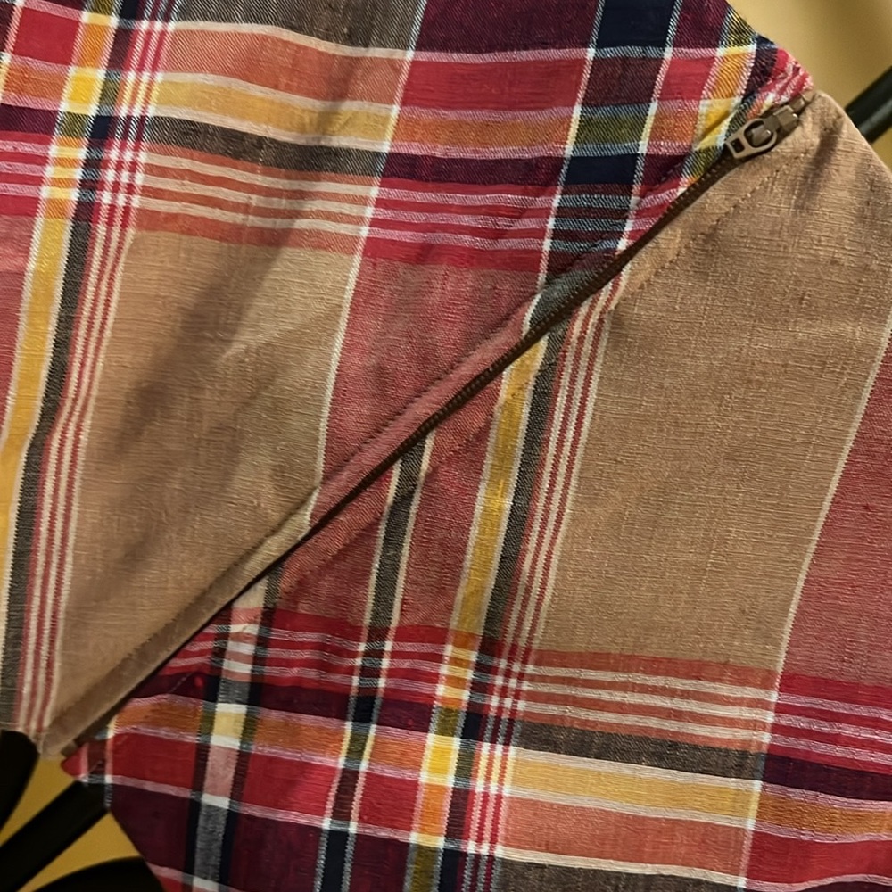 RALPH LAUREN Coleta Knotted Madras Crop Top Ralph Lauren Collection - Picture 5 of 11